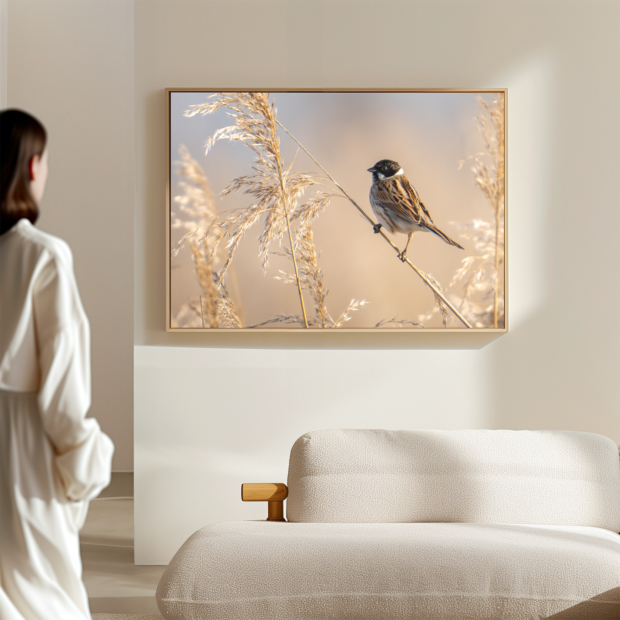 Canvas 'Rietgors boven het rietveld'