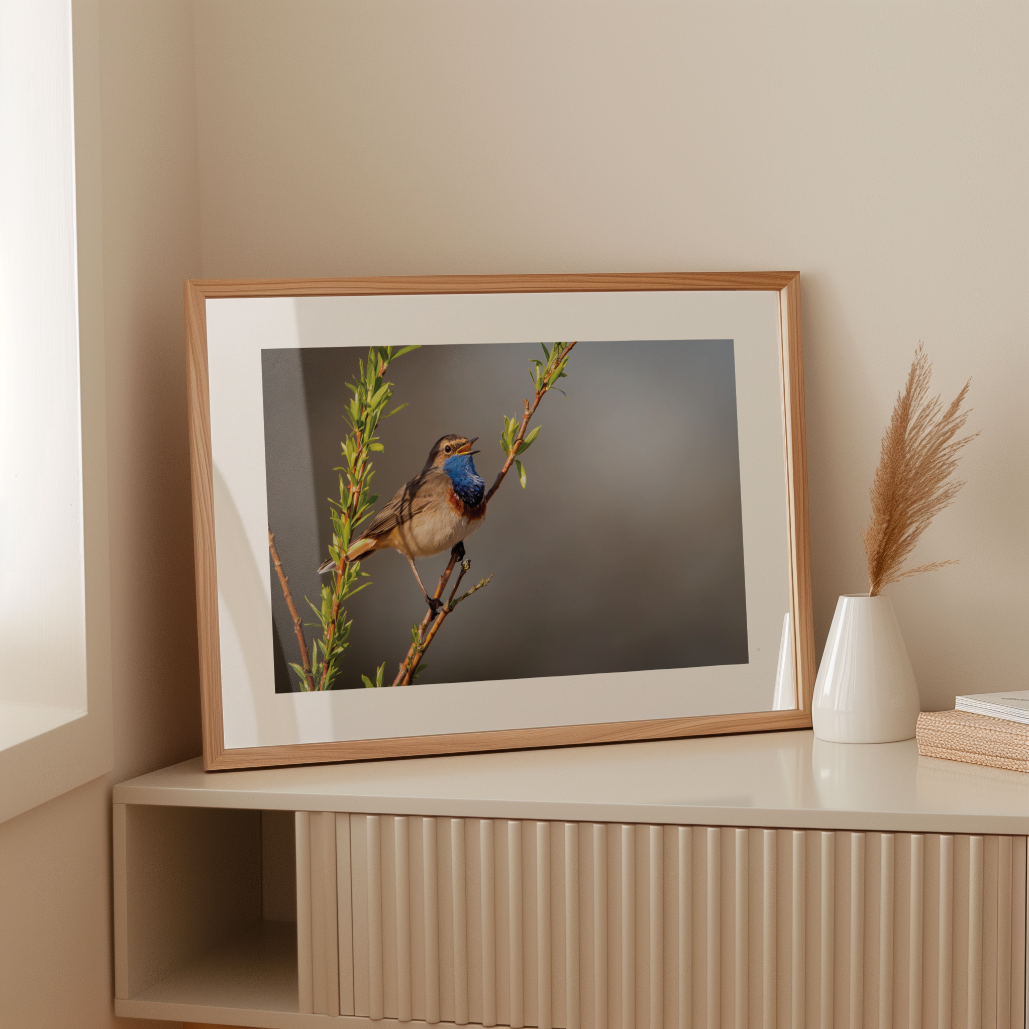 Print 'Zingende Blauwborst'