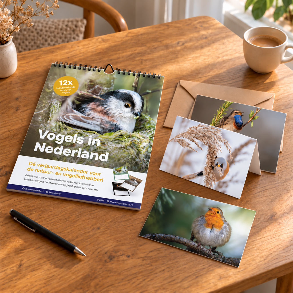 Cadeaubundel: vogelwenskaarten & kalender