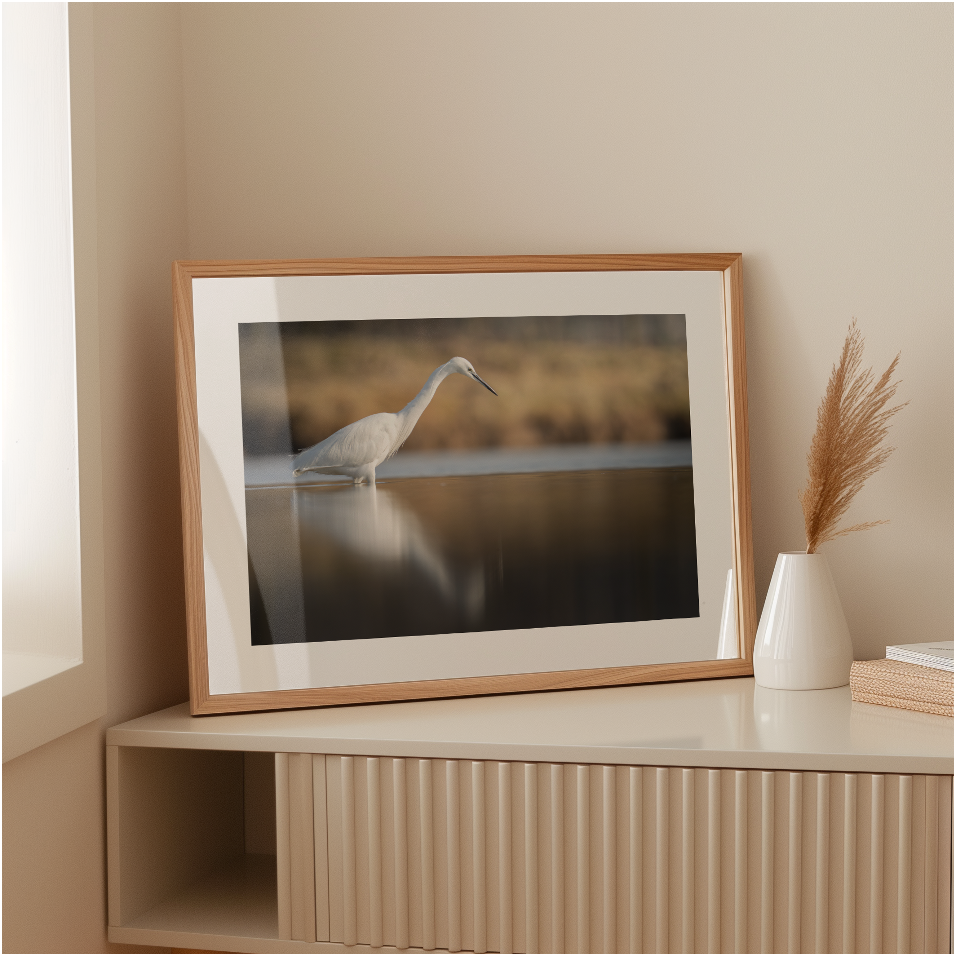 Print 'Kleine zilverreiger vangt vis'