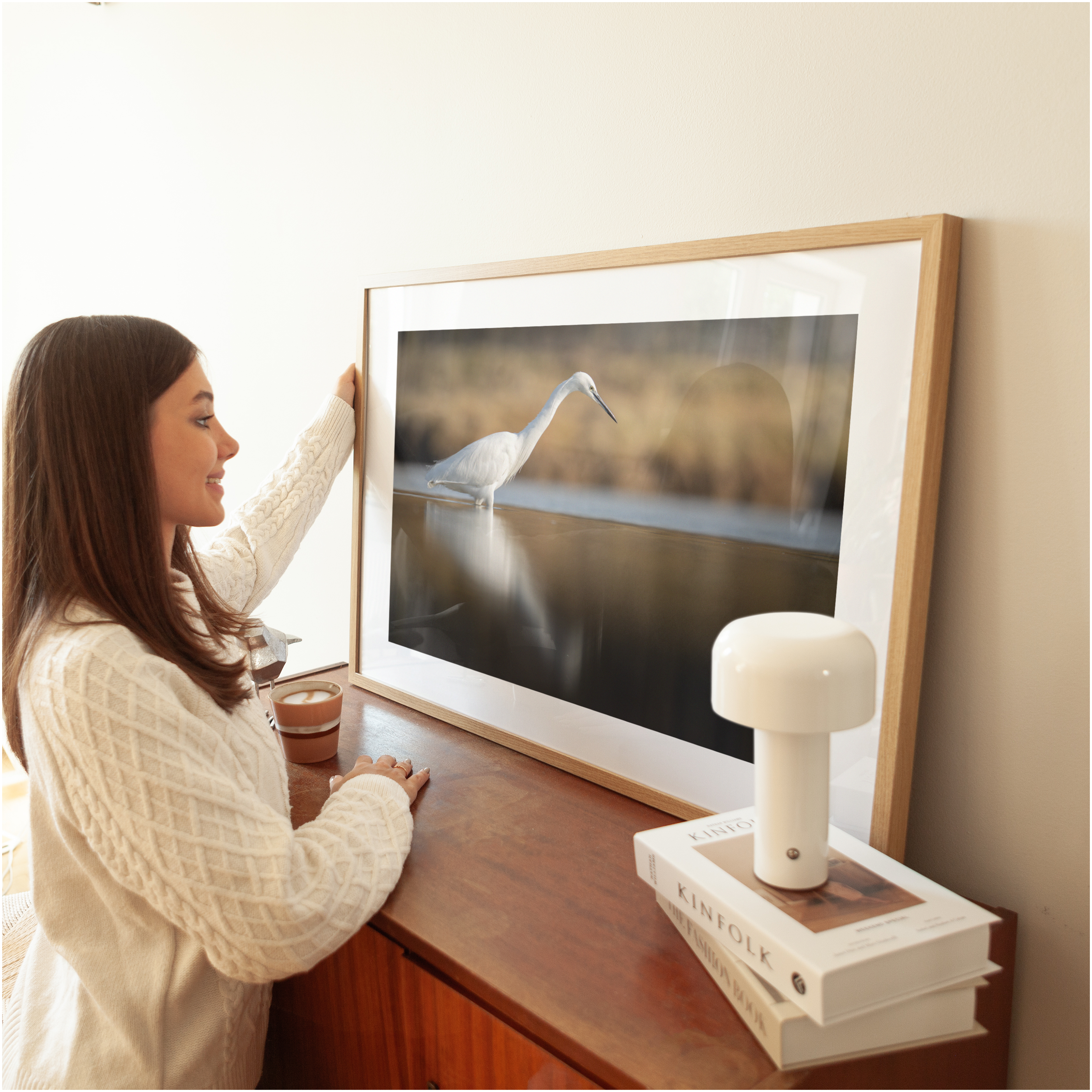 Print 'Kleine zilverreiger vangt vis'