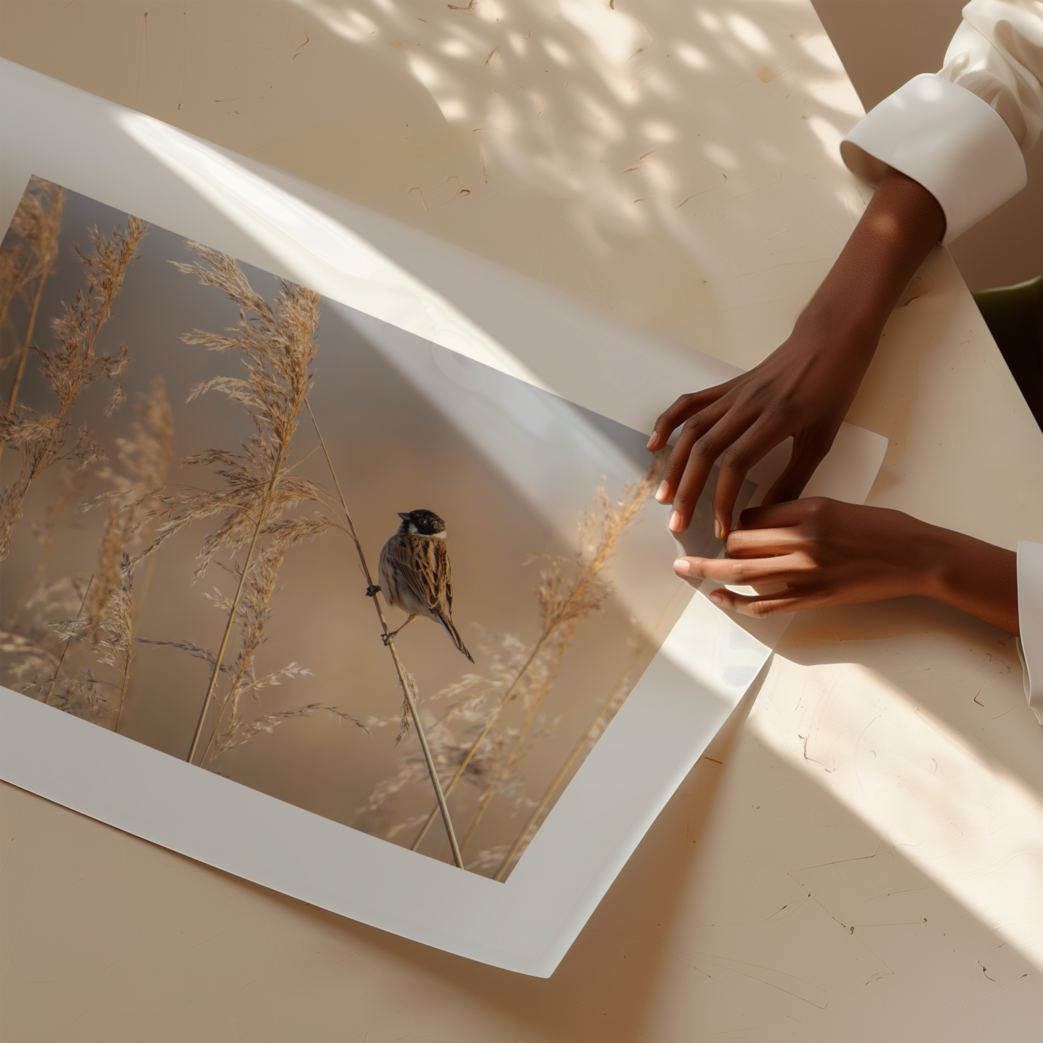 Print 'Rietgors boven het rietveld'