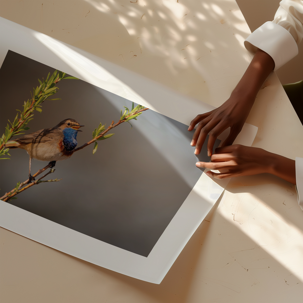 Print 'Zingende Blauwborst'