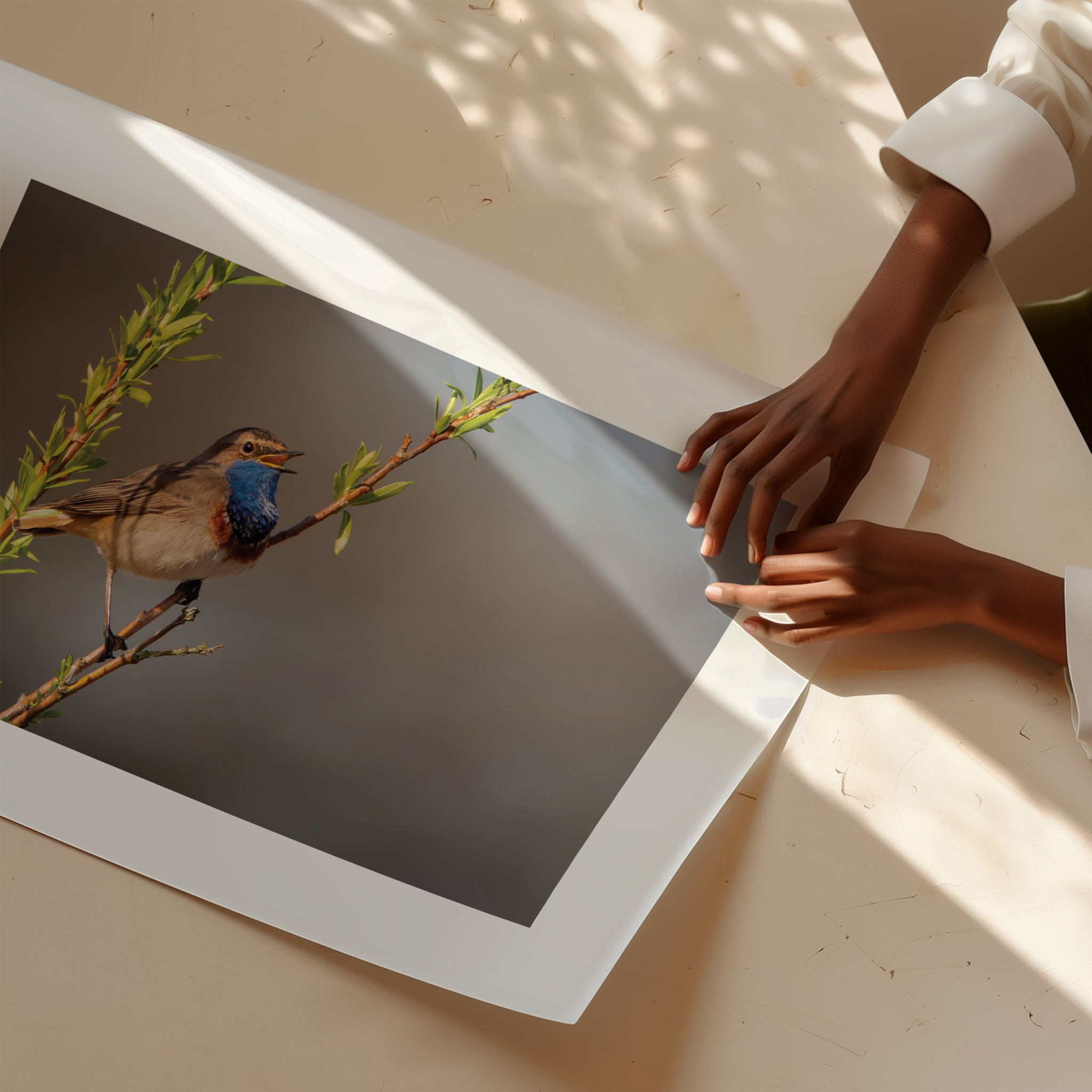 Print 'Zingende Blauwborst'